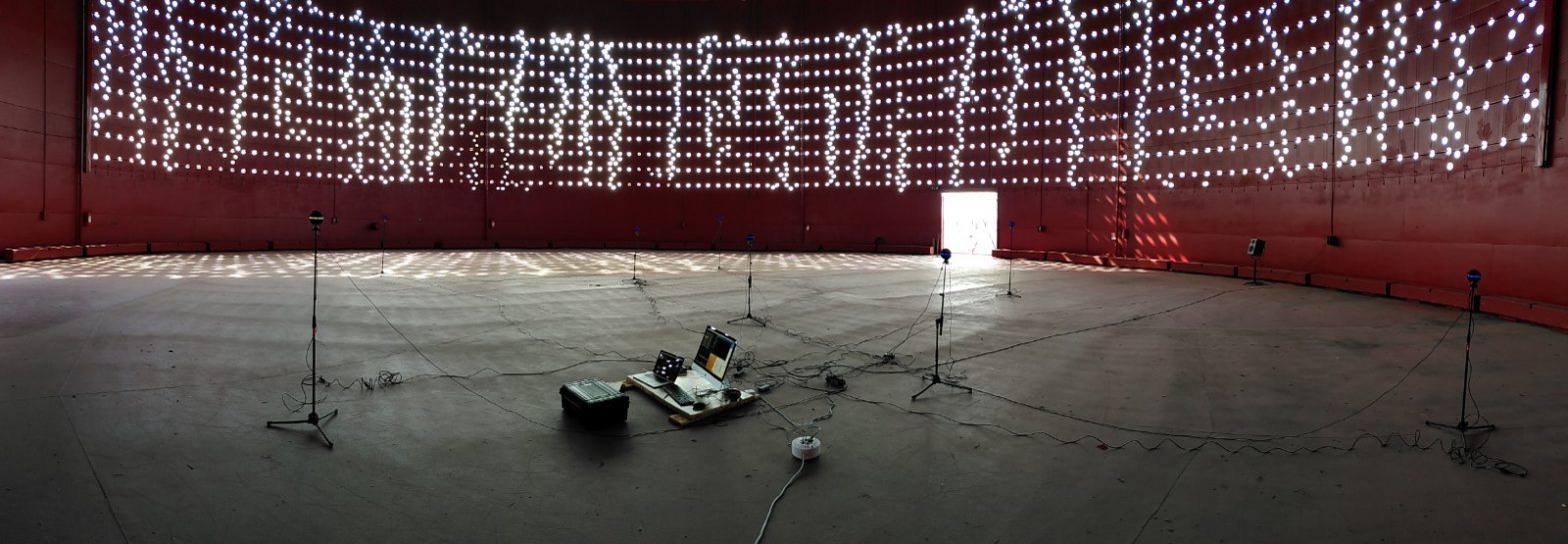 Spherical microphone arrays can provide more natural remote presence in audio-visual art installations