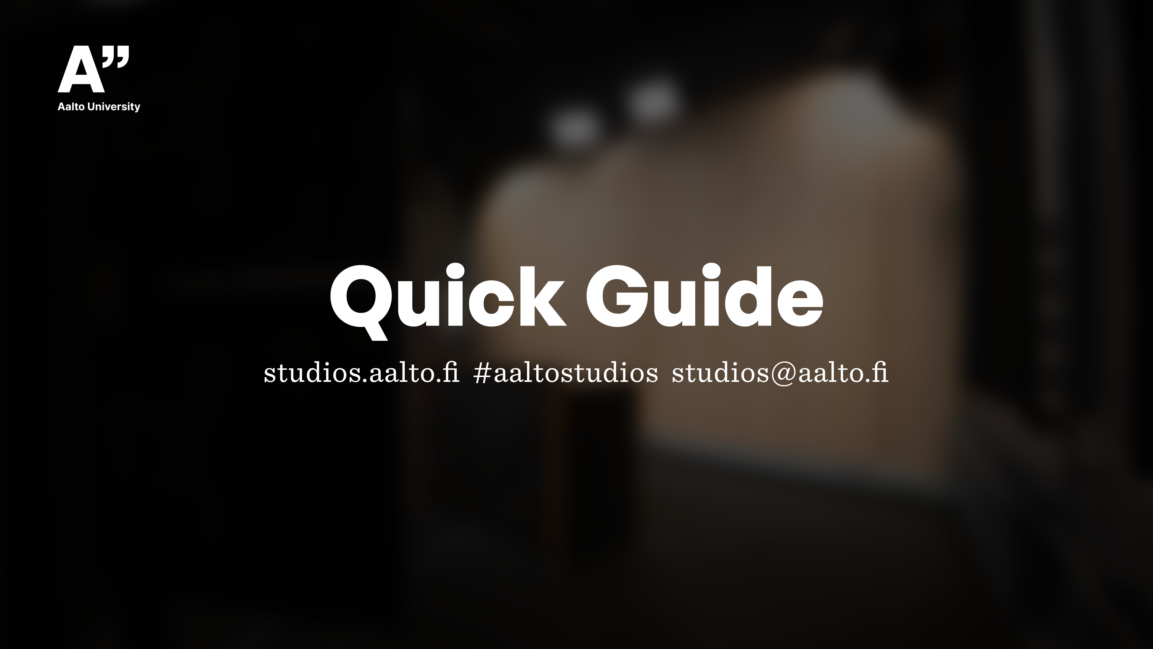 Self-service Studio Quick Guide